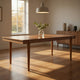 Ashley Jeyn Dining Table, Tapered Legs, Extendable 74-92 Inch Brown Hardwood