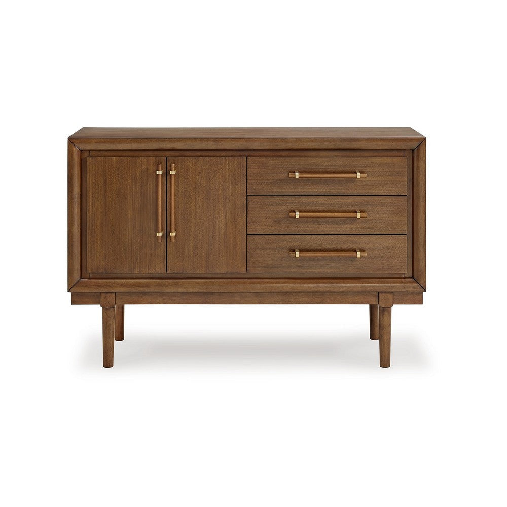 Ashley Jeyn Dining Room Server with 3 Drawers and Fixed Shelf Brown Hardwood BM329763