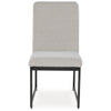 Ashley Myka Dining Side Chair Set of 2 Modern Sled Legs Gray Polyester BM329764