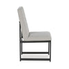 Ashley Myka Dining Side Chair Set of 2 Modern Sled Legs Gray Polyester BM329764