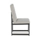 Ashley Myka Dining Side Chair Set of 2 Modern Sled Legs Gray Polyester BM329764