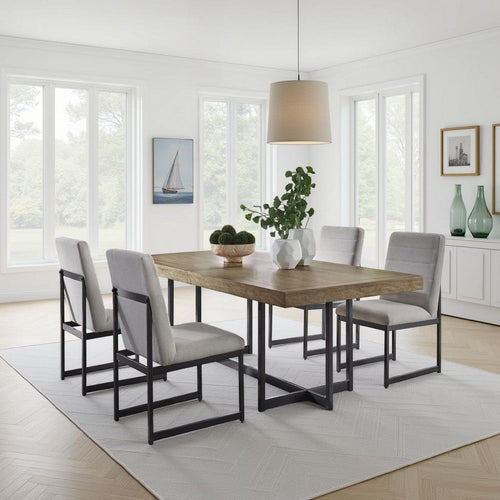 Ashley Myka Dining Table, Extension Leaf, Rectangular Brown Wood 80-98 Inch