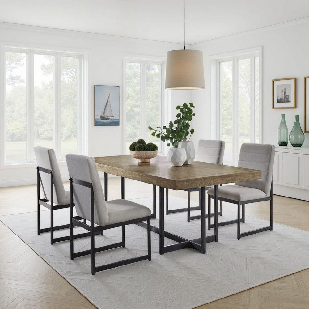 Ashley Myka Dining Table, Extension Leaf, Rectangular Brown Wood 80-98 Inch