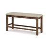Ashley Chip Counter Height Bench Nailhead Trim and Footrest Nutmeg Wood BM329766