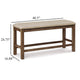 Ashley Chip Counter Height Bench Nailhead Trim and Footrest Nutmeg Wood BM329766