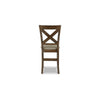 Ashley Chip Counter Height Chair Set of 2 Distress Nutmeg Wood Polyester BM329767