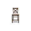 Ashley Chip Counter Height Chair Set of 2 Distress Nutmeg Wood Polyester BM329767