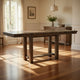 Ashley Chip Counter Height Dining Table with Tenon Pedestal Base, Nutmeg Wood
