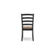 Ashley Fleur Dining Side Chair Set of 2 Black Ladderback Brown Solid Wood BM329771