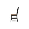 Ashley Fleur Dining Side Chair Set of 2 Black Ladderback Brown Solid Wood BM329771