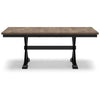 Ashley Fleur Dining Table, Extendable Butterfly Leaf, Brown Wood, 60-78 Inch