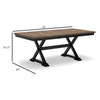 Ashley Fleur Dining Table Extendable Butterfly Leaf Brown Wood 60-78 Inch BM329774