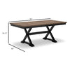 Ashley Fleur Dining Table, Extendable Butterfly Leaf, Brown Wood, 60-78 Inch