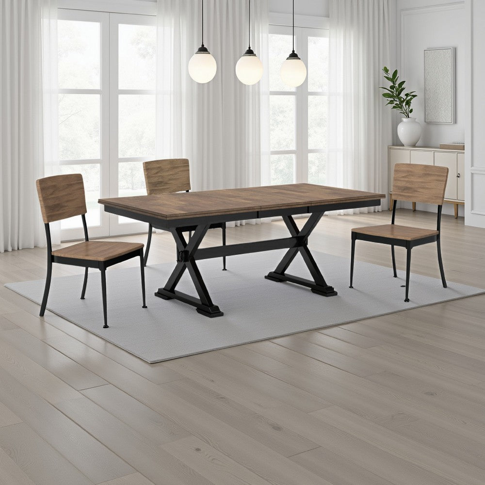 Ashley Fleur Dining Table, Extendable Butterfly Leaf, Brown Wood, 60-78 Inch