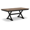 Ashley Fleur Dining Table, Extendable Butterfly Leaf, Brown Wood, 60-78 Inch