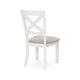 Ashley Lea Dining Side Chair Set of 2 Classic White Wood Gray Polyester BM329776