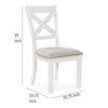 Ashley Lea Dining Side Chair Set of 2 Classic White Wood Gray Polyester BM329776