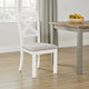 Ashley Lea Dining Side Chair Set of 2, Classic White Wood, Gray Polyester