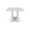 Ashley Fleur Counter Table with 2 Extension Leaves White Wood 62-86 Inch BM329779