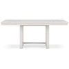 Ashley Fleur Counter Table with 2 Extension Leaves White Wood 62-86 Inch BM329779