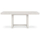 Ashley Fleur Counter Table with 2 Extension Leaves White Wood 62-86 Inch BM329779