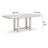 Ashley Fleur Counter Table with 2 Extension Leaves White Wood 62-86 Inch BM329779