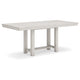 Ashley Fleur Counter Table with 2 Extension Leaves, White Wood, 62-86 Inch