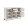 Ashley Fleur Dining Room Server with 4 Cabinets Antique White Wood 56 Inch BM329781