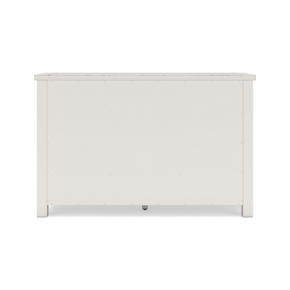 Ashley Fleur Dining Room Server with 4 Cabinets Antique White Wood 56 Inch BM329781