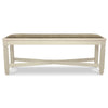 Ashley Bolan Large Dining Bench with Heavy Woven Fabric White Wood 50 Inch
