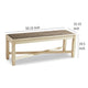 Ashley Bolan Large Dining Bench with Heavy Woven Fabric White Wood 50 Inch