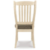 Ashley Bolan Dining Side Chair Set of 2 with Rake Back Polyester White Wood BM329783