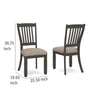 Ashley Trekk Dining Side Chair Set of 2 Slat Back Tapered Legs Black Wood BM329788