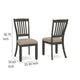 Ashley Trekk Dining Side Chair Set of 2 Slat Back Tapered Legs Black Wood BM329788