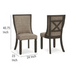 Ashley Trekk Dining Side Chair Set of 2 Black Gray Brown Woven Polyester