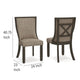 Ashley Trekk Dining Side Chair Set of 2 Black Gray Brown Woven Polyester
