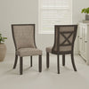Ashley Trekk Dining Side Chair Set of 2 Black Gray Brown Woven Polyester