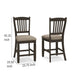 Ashley Trekk Counter Height Chair Set of 2 Slatted Back Black Polyester BM329790