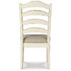 Ashley Alyn Dining Side Chair Set of 2 Ladderback Distressed White Wood BM329791