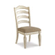 Ashley Alyn Dining Side Chair Set of 2, Ladderback, Distressed White Wood