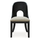 Ashley Robeck Dining Side Chair Set of 2 Herringbone Polyester Black Wood BM329801