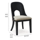Ashley Robeck Dining Side Chair Set of 2 Herringbone Polyester Black Wood BM329801