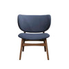 Isina Dining Side Chair Slate Blue Polyester Walnut Brown Solid Wood BM329810