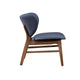 Isina Dining Side Chair Slate Blue Polyester Walnut Brown Solid Wood BM329810