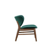 Isina Dining Side Chair Rich Green Polyester Walnut Brown Solid Wood BM329811