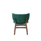 Isina Dining Side Chair Rich Green Polyester Walnut Brown Solid Wood BM329811