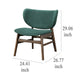 Isina Dining Side Chair Rich Green Polyester Walnut Brown Solid Wood BM329811