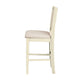 Han Counter Chair Set of 2 Beige Fabric Ivory Solid Rubberwood BM329812