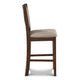 Han Counter Chair Set of 2 Light Brown Cherry Brown Solid Wood BM329813