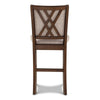 Han Counter Chair Set of 2 Light Brown Cherry Brown Solid Wood BM329813